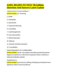 AADC READY TO TEST 7th Edition: Questions and Answers for Addiction Counseling