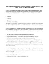 ATI RN Capstone Mental Health Pre-Assessment | Comprehensive Questions and Answers Latest