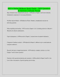 SECA Online Midterm Study Guide: Communication Concepts and Skills