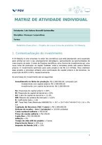 Atividade Individual FGV : Finanças Corporativas