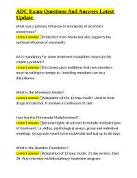 ADC Exam Questions and Answers: A Comprehensive Guide to Addiction Treatment and HIV/AIDS