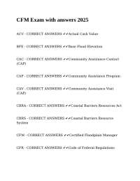 CFM Exam questions with answers 2025