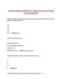 NCCER 26305 EXAM WITH COMPLETE SOLUTIONS 100% VERIFIED!!