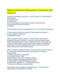 Bipolar Disorder Therapeutics: Questions and Answers