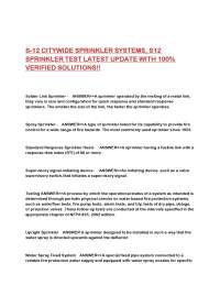 Fire Sprinkler Systems: Types, Components, and Testing