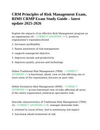 CRM Principles of Risk Management Exam Study Guide: RIMS CRMP Exam Preparation