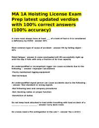 MA 1A Hoisting License Exam Prep: Comprehensive Guide with Answers