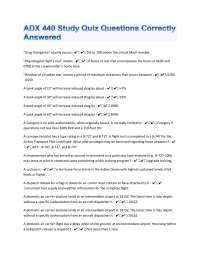 Aviation Quiz: Questions and Answers for Pilots