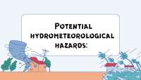 Hydro-Meteorological Hazards: A Summary of Key Concepts