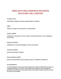 Nursing Process, SBAR, and Clinical Judgement: A Comprehensive Guide for Nursing Students