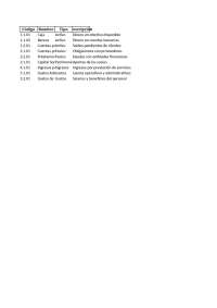 catalogo de cuentas de una empresa de servicios