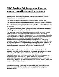 Uniform Securities Act: Multiple Choice Questions and Answers