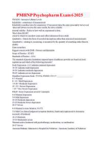 PMHNP Psychopharm Exam 6: Key Concepts and Clinical Applications