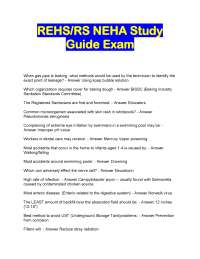 REHS/RS NEHA Study Guide Exam: Environmental Health and Safety Questions and Answers