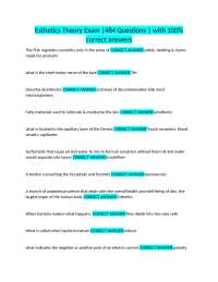 Esthetics Theory Exam: 484 Questions with 100% Correct Answers