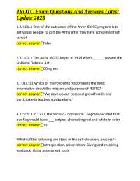 JROTC Exam Questions and Answers: A Comprehensive Guide to Key Concepts and Skills
