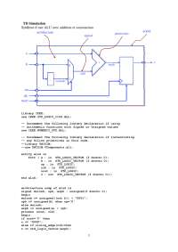 Simulação de uma ALU com Adição e Subtração em VHDL