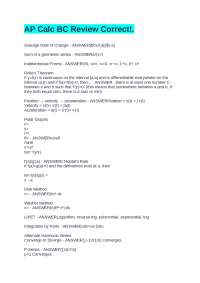 AP Calculus BC Review: Formulas, Theorems, and Key Concepts