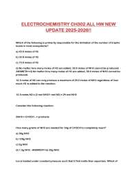Electrochemistry Exercises and Questions: A Comprehensive Guide for Students