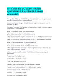 AP Calculus BC Exam Review: Questions & Answers