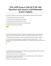 NSG-3450 Mental Health Exam 4 (Latest Update) Questions and Answers (100% Guaranteed Pass)