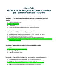 Risposte- Introduzione all'Intelligenza Artificiale in Medicina per il personale sanitario