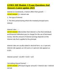 LOMA 308 Module 3 Exam: Interest Rates, Types, & Time Value