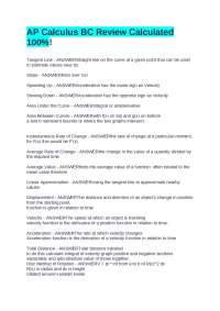 AP Calculus BC Review: Key Concepts and Definitions