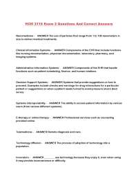 HCM 2110 Exam 2 Questions And Correct Answers