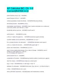 AP Calculus BC: Chapter 1-2 Exercises and Answers