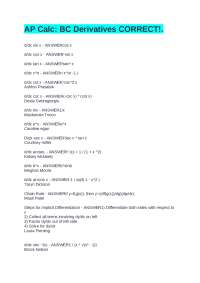 AP Calculus BC: Derivatives - A Comprehensive Guide with Exercises and Explanations