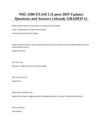 NSG 3280 Exam 2: Skin Conditions and Infections - Questions and Answers