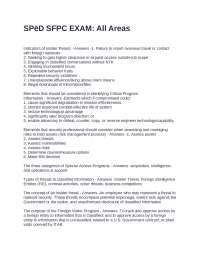 SPēD SFPC EXAM: All Areas - Comprehensive Study Guide with Answers