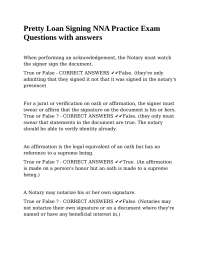 Notary Signing Agent Practice Exam: Loan Signing Procedures and Best Practices