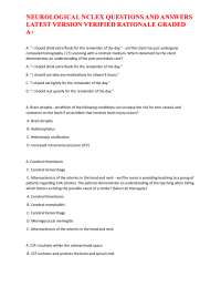 Neurological NCLEX Questions and Answers: A Comprehensive Guide for Nursing Students
