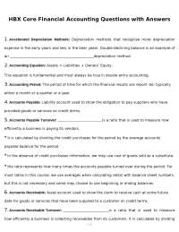 HBX Core Financial Accounting: Definitions and Explanations