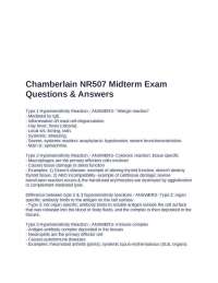 NR507 Midterm Exam: Immunology, Hematology, & Cardiovascular