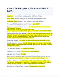 RAMP Test – Questions And Answers2025
