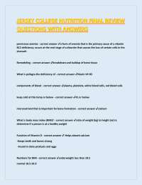 Nutrition and Health: Questions and Answers