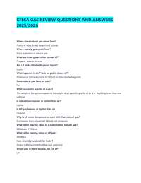 CFESA GAS REVIEW QUESTIONS AND ANSWERS 2025/2026