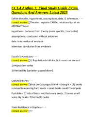 UCLA Anthro 1 Final Study Guide Exam: Questions and Answers