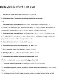 Delta Sigma Theta Sorority: History, Mission, and Impact