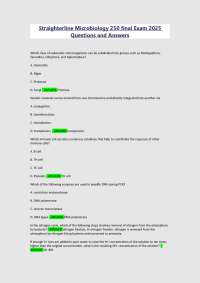 Microbiology 250 Final Exam Questions and Answers