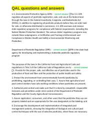 Pesticide Regulations in California: A Q&A Guide