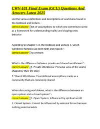 CWV-101 Final Exam: Worldview, God, and Christian Beliefs