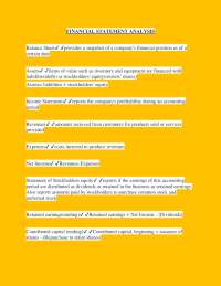 FINANCIAL STATEMENT ANALYSIS