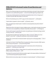 PMK-EE E6 Professional Conduct Exam Questions and Answers