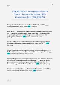 EDF 6222 Final Exam Questions and Answers: A Comprehensive Guide to Behavioral Analysis