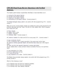 CPS 202 Final Exam Review Questions with Verified Answers