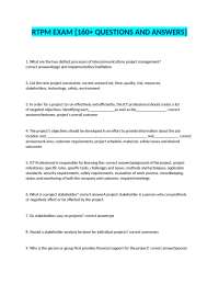 Telecommunications Project Management (TPM) Exam Questions and Answers